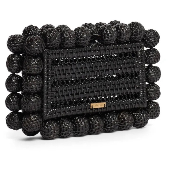 cult gaia Handbags - NWT Cult Gaia Eos Rattan Clutch in Black